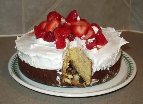 Tres Leches Cake. Cake: 1/2 of an 18.25 oz package white or yellow cake mix 