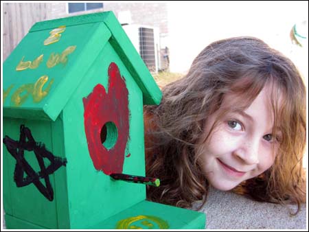 Fuzz with a bird house Fuzz with a bird house