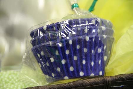 Blue Polka Dot Cupcake Liners