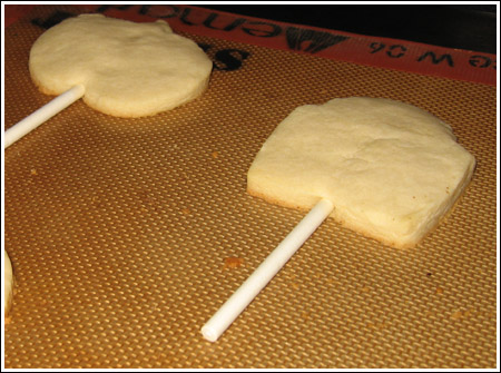 cookies on a stick waiting for their cookie buttercream