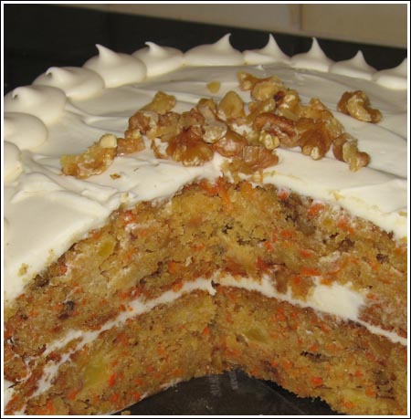 two layer carrot cake