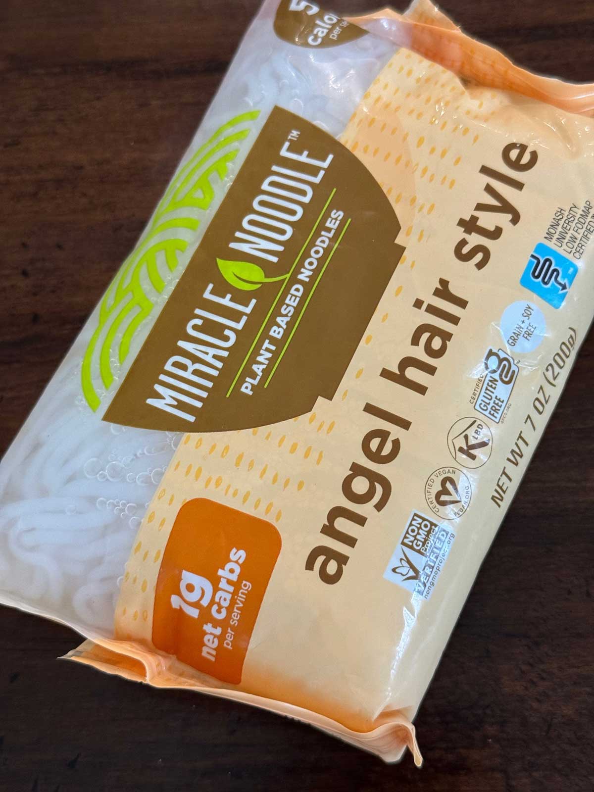 Miracle Noodles brand shirataki noodles.