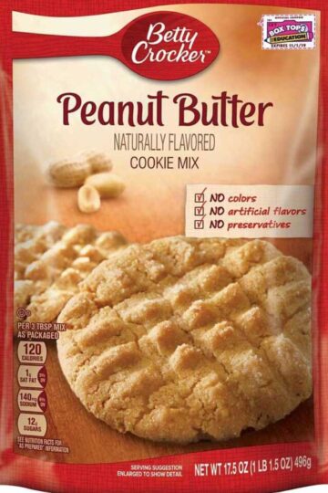 Double Peanut Butter Cookies are easy peanut butter stuffed cookies made with Betty Crocker cookie mix.