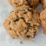 Outrageous Peanut Butter Cookies recipe with oats and chocolate chips