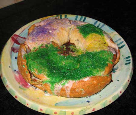 King-Cake Easy King Cake with canned biscuit dough.
