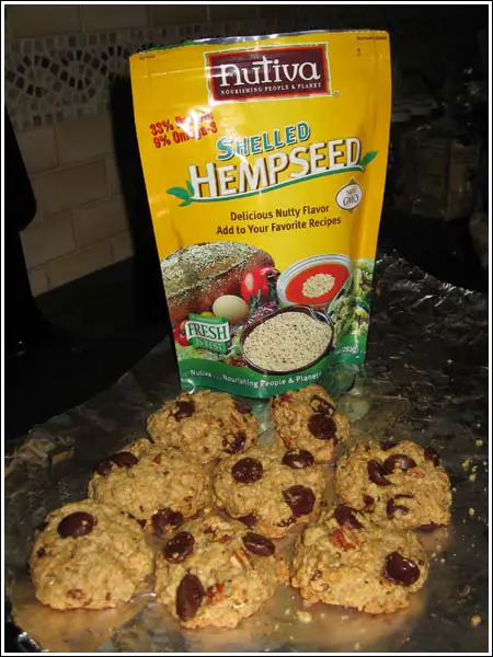 Hemp cookies made with hempseeds