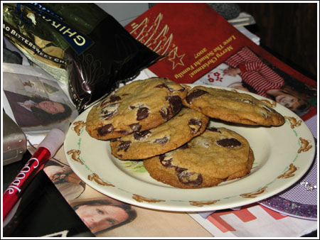 large chocolate chip cookies