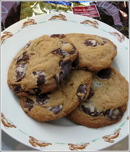 large chocolate chip cookies from Desserts by the Yard
