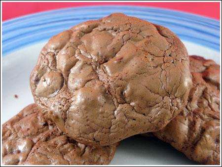 small batch double chocolate cookies