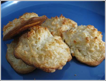 Ina's Coconut Macaroons are chewy macaroons like you see at bakeries.