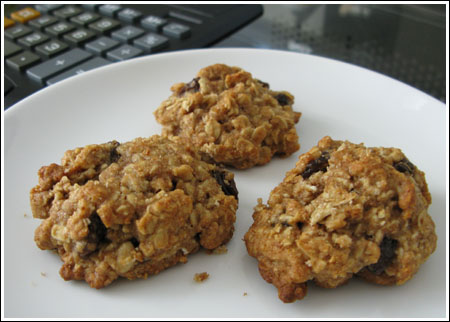 agave honey oatmeal raisin cookies