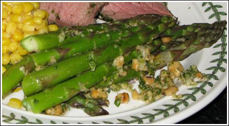 Asparagus with Hazelnut Gremolata