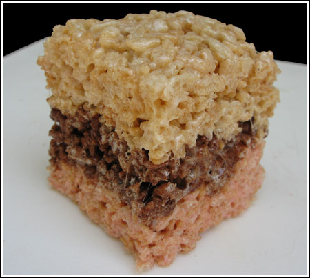 Layered Rice Krispie Treats