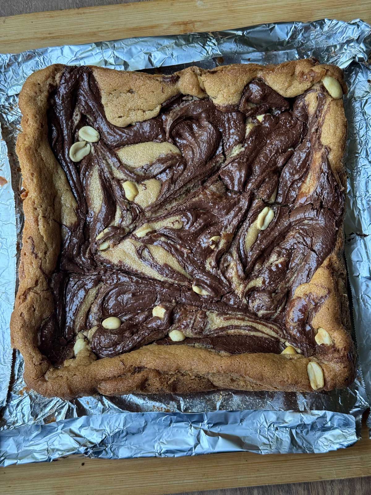 Nutella Marbled Peanut Butter Bars