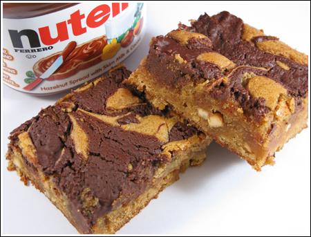 Marbled Peanut Butter Nutella Brownies