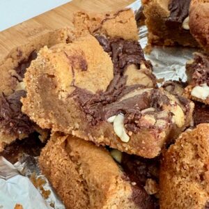 Nutella Marbled Peanut Butter Bars