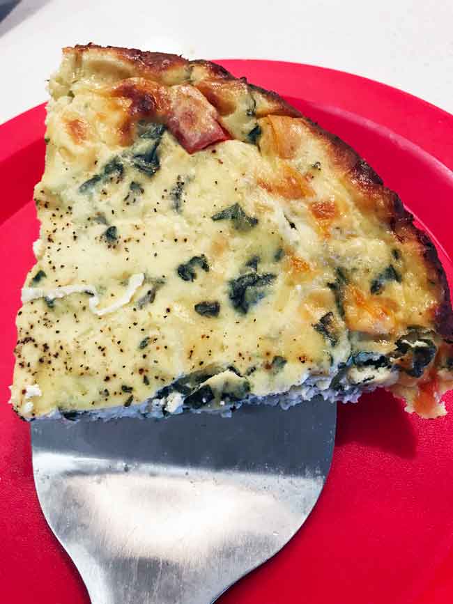 Crustless Spinach Quiche