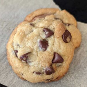 Bobby's Flay's Chocolate Chip Cookies recipe, a simple melted butter stir and bake recipe.