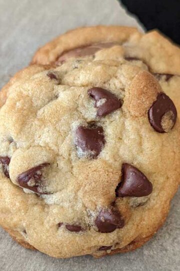 Bobby's Flay's Chocolate Chip Cookies recipe, a simple melted butter stir and bake recipe.