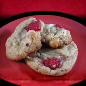 One Bowl White Chocolate Raspberry Cookies