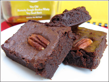 bourbon-brownies whiskey fudge brownies