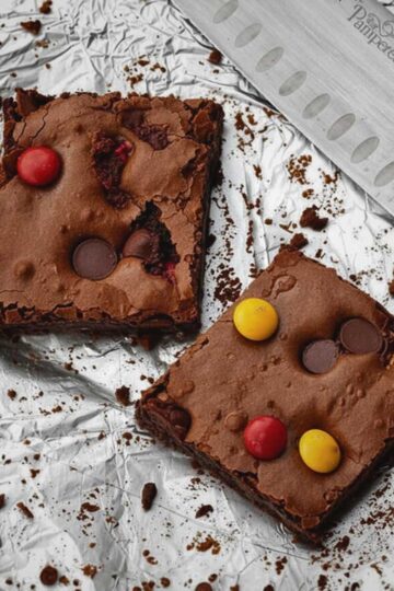 Deep Chocolate Brownies Recipe adapted from Gourmet Magazine.