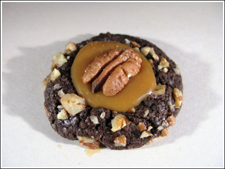caramel-cookie turtle cookies
