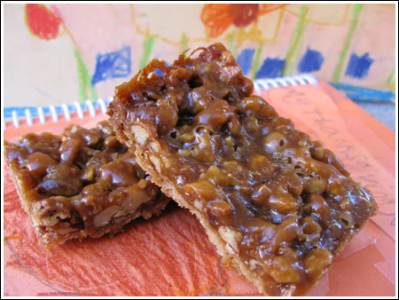 honey-pecan-bars Honey Pecan Bars