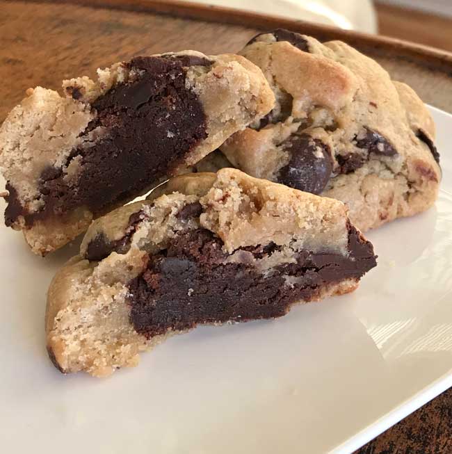 Brownie Stuffed Chocolate Chip Cookies