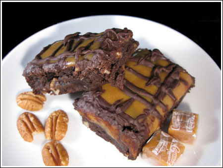 carameltoppedbrownies Caramel Topped Brownies