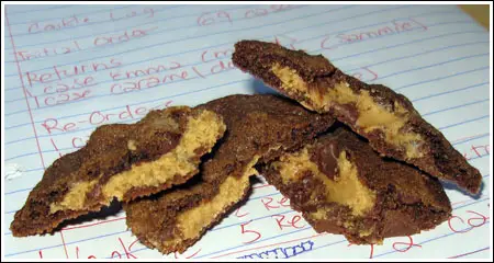 peanut butter stuffed chocolate cookies