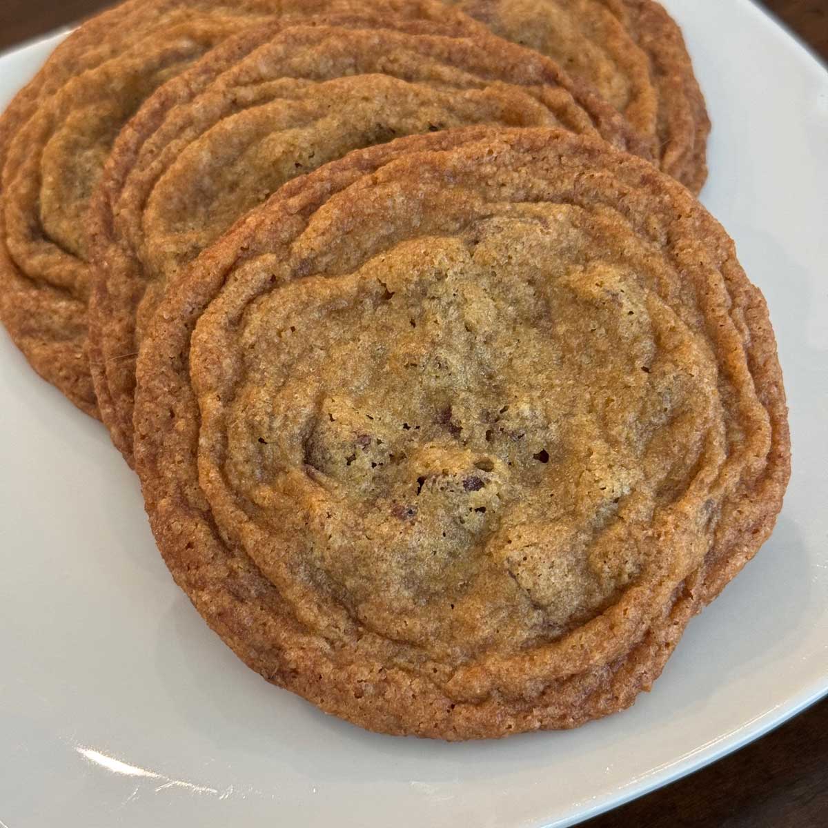 Alexis's Brown Sugar Chocolate Chip Cookies recipe for crisp cookies with chewy centers.