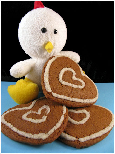 molasses cookies with baked on frosting