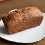 Bran Cake Bread Loaf from Jane Brody's Good Food baked in a mini loaf pan.