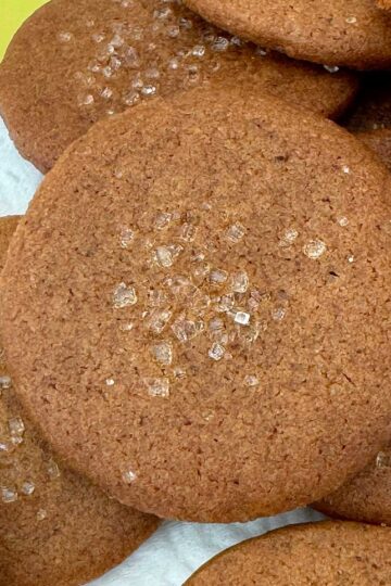 Swedish Gingersnaps (Pepparkakor) recipe that starts with browned butter.