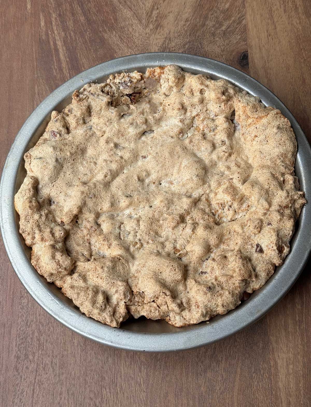 Baked Graham Cracker Surprise Pie before being topped with whipped cream.