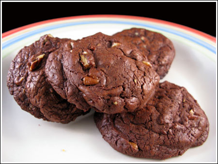 Nutella Filled Double Chocolate Cookies