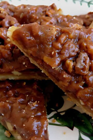 8-inch pan version of the caramel pecan bars originally from Epicurious.