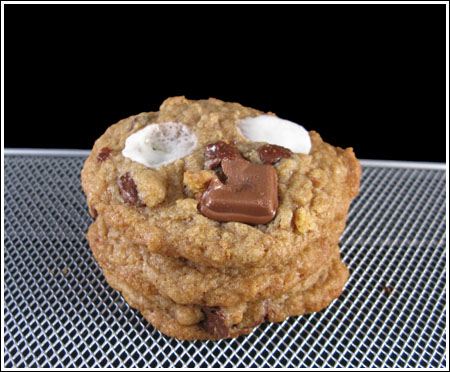 s'mores chocolate chip cookies