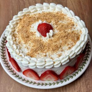 Cookie Madness Strawberries and Cream Cake recipe