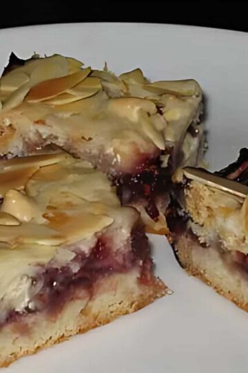 White Chip Raspberry Bars recipe from the old Bake-Off.