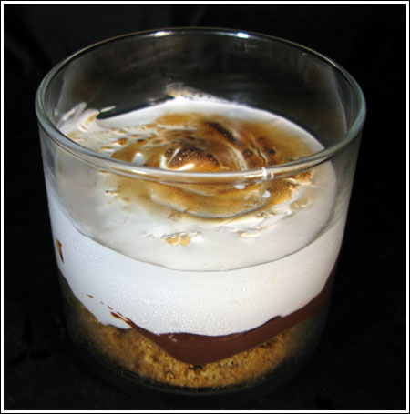smores-pudding smores dark chocolate puddings