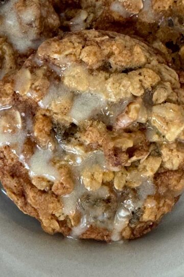 Maple Glazed Oatmeal Cookies with walnuts recipe.