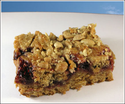 pbjellybar half batch peanut butter and jelly bars