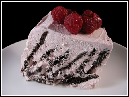 raspberry icebox cake