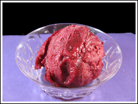 blueberry ginger sorbet