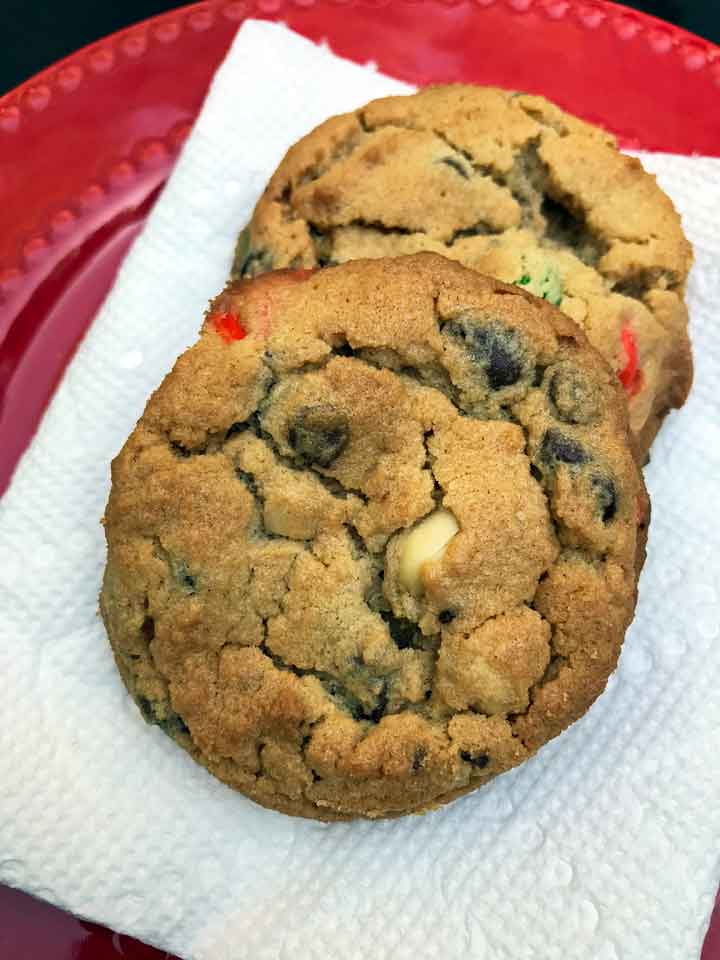 peanut butter and mm cookies