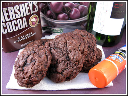 chocolate red wine cookies