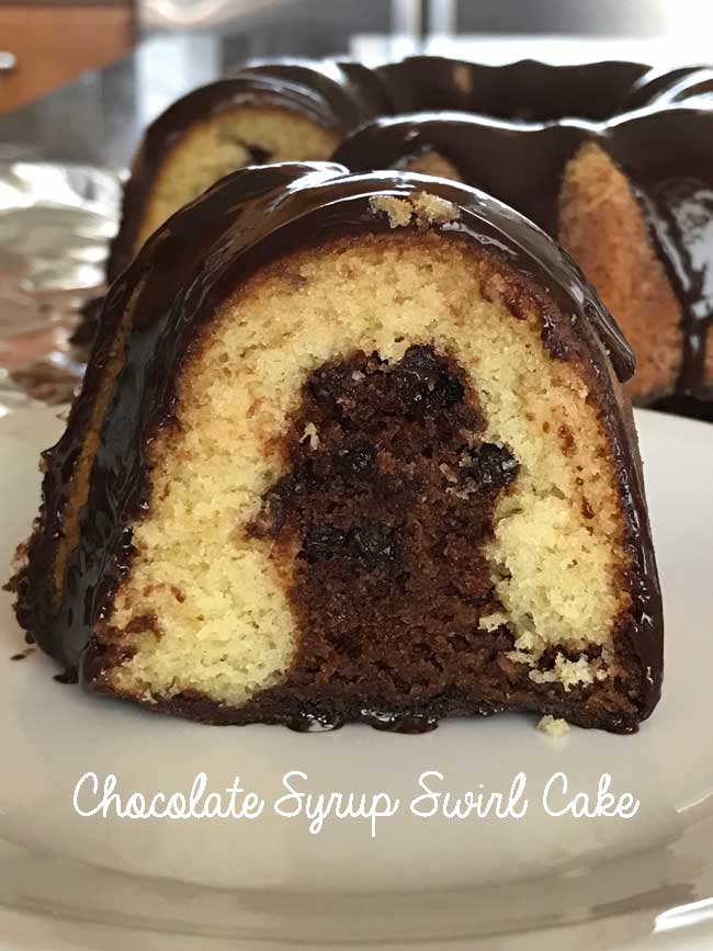 Chocolate Syrup Swirl Cake