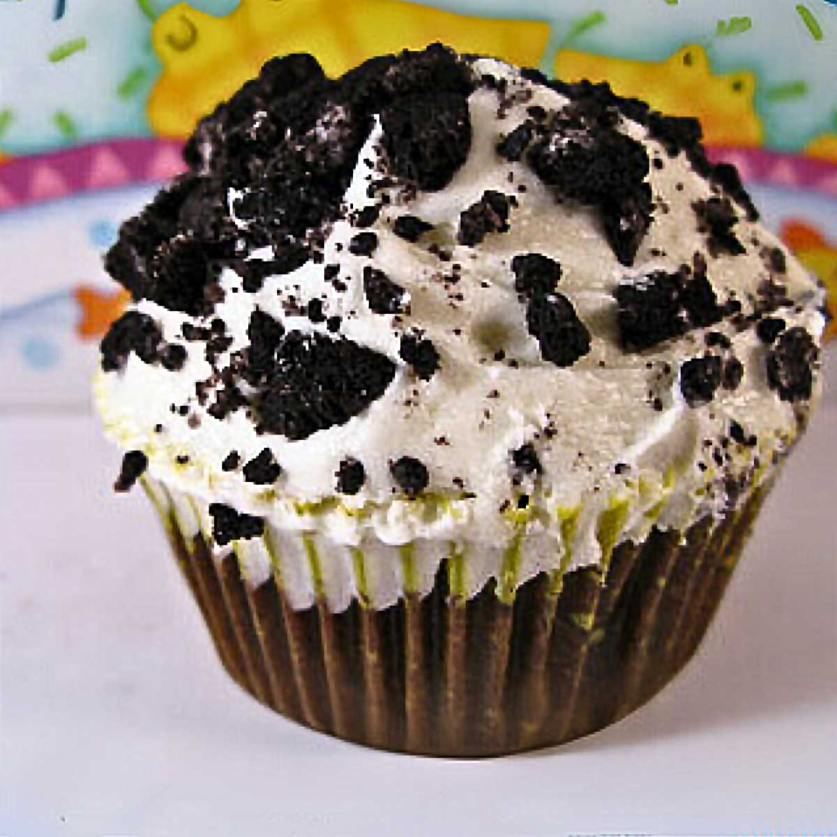Chocolate Cupcakes with Cookies and Cream Frosting originally from Food & Wine